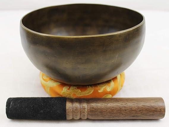 J848 6" Wide Energetic Sacral 'D' Chakra Healing Tibetan Singing Bowl Made in Nepal